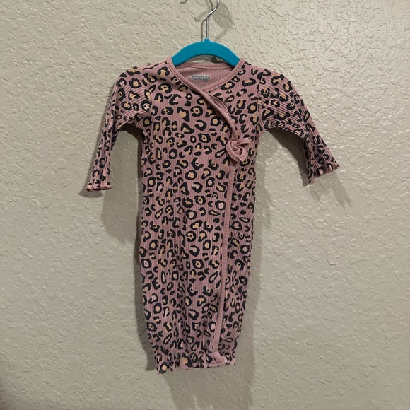 Mud Pie Pink Leopard Print Kids Nightgown - Picture 1 of 3